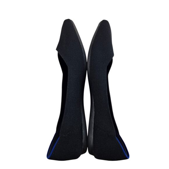 Rothy's The Point Ballet Flats Womens 6 Black Pointed Toe Knit Washable Preppy - Picture 8 of 11